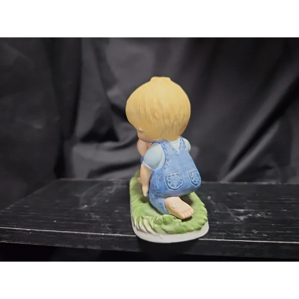 VTG 1980‎ Enesco Country Cousins Figurine - Katie & Scooter Playing Hand Games